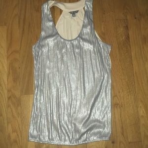 Tinley Road Sequin Tank Silver Size M
